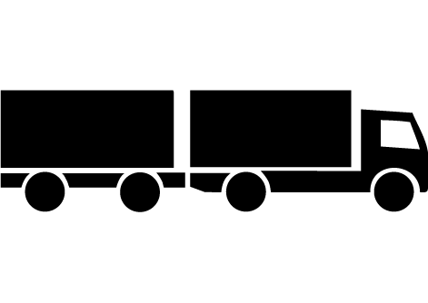 Icon LKW mit Hänger